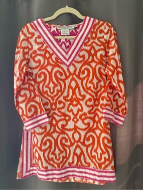 Gretchen Scott Designs Pink & Orange Patterned Top